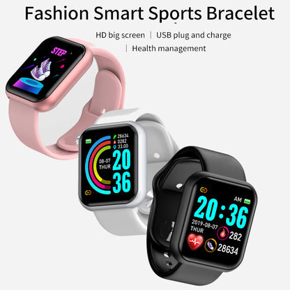 Smart Watch Music Control Calorie Distance Fitness Tracker Message Remind Men Smartwatch Women Watches Bracelet Clock Alarm Y68